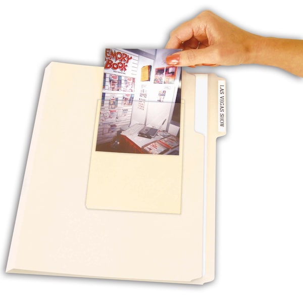 C-Line Products 4" x 6" Clear Self-Adhesive Photo Holders, 10/PK, 5PK/BX, 5BX/CT 70346-BX - main